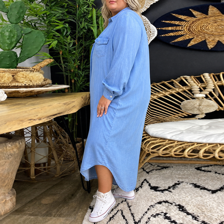 Adeline | Denim Overhemdjurk