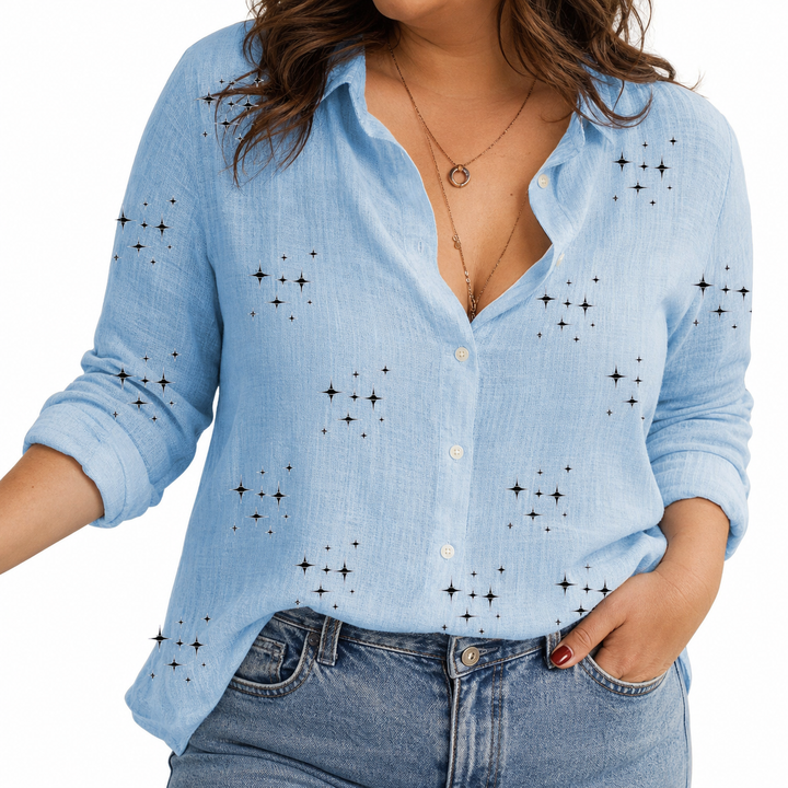 QUINN | Klassieke Gedrukte Blouse