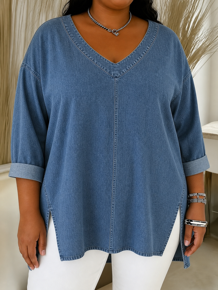 Lucy | Stijlvolle Denim Top