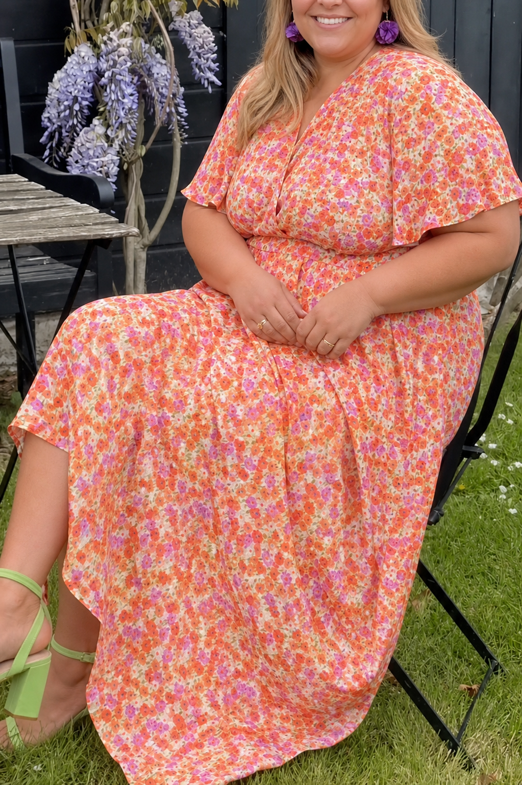 Natalie | Flatterende Gedrukte Maxi Jurk