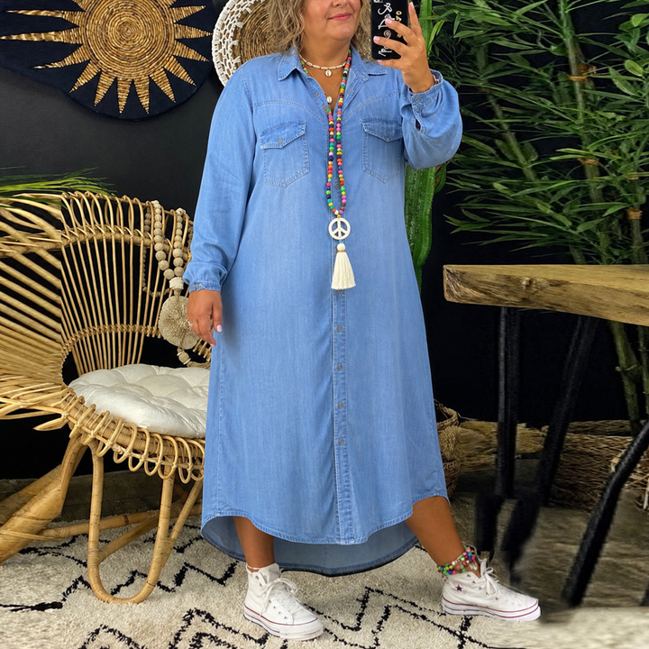 Adeline | Denim Overhemdjurk