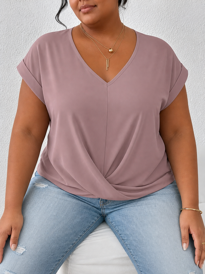 BELLA | Classic Twist Detail V-Hals Top