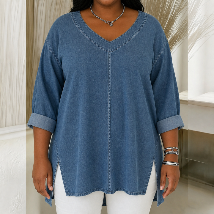 Lucy | Stijlvolle Denim Top