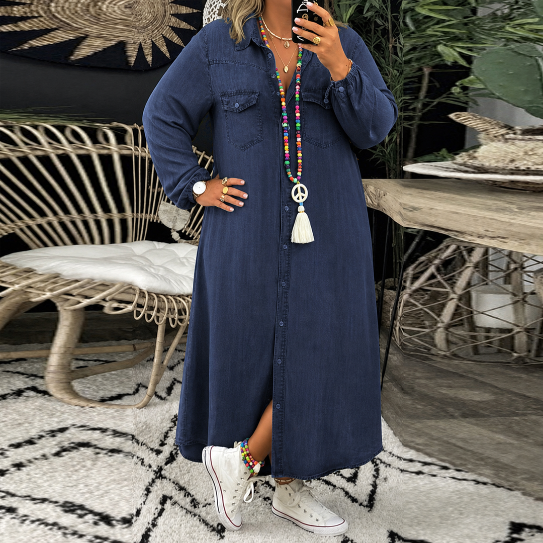 Adeline | Denim Overhemdjurk