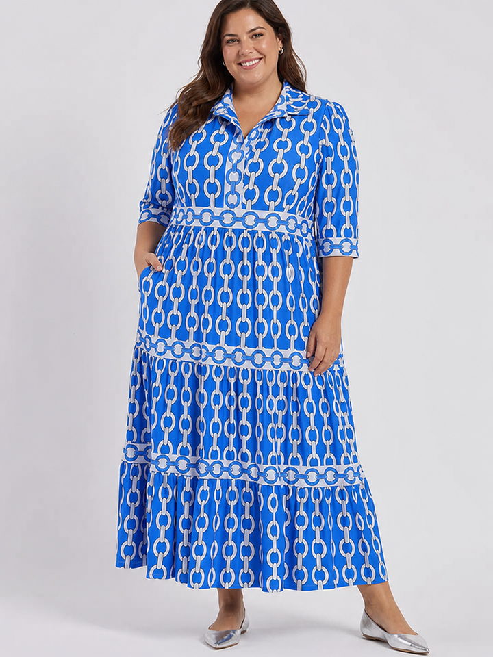 HAZEL | Midi-jurk met kettinglink