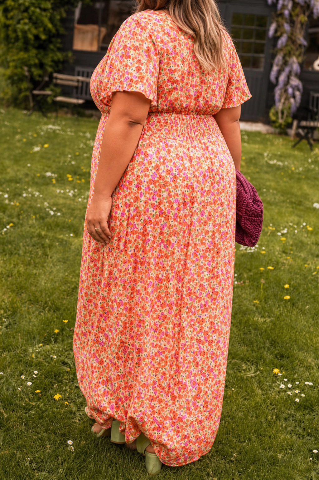 Natalie | Flatterende Gedrukte Maxi Jurk