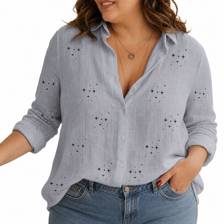 QUINN | Klassieke Gedrukte Blouse