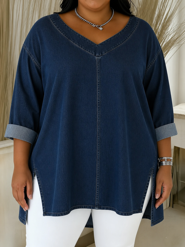 Lucy | Stijlvolle Denim Top