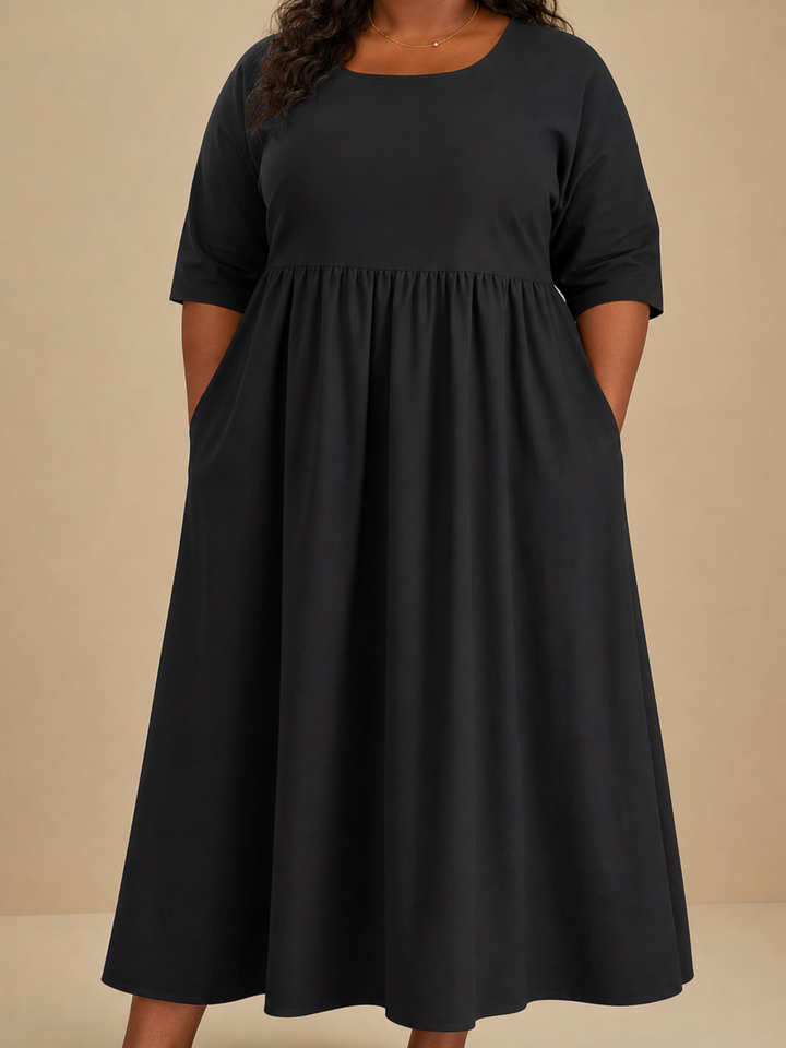 Emily | Klassieke Midi Mouwen Jurk