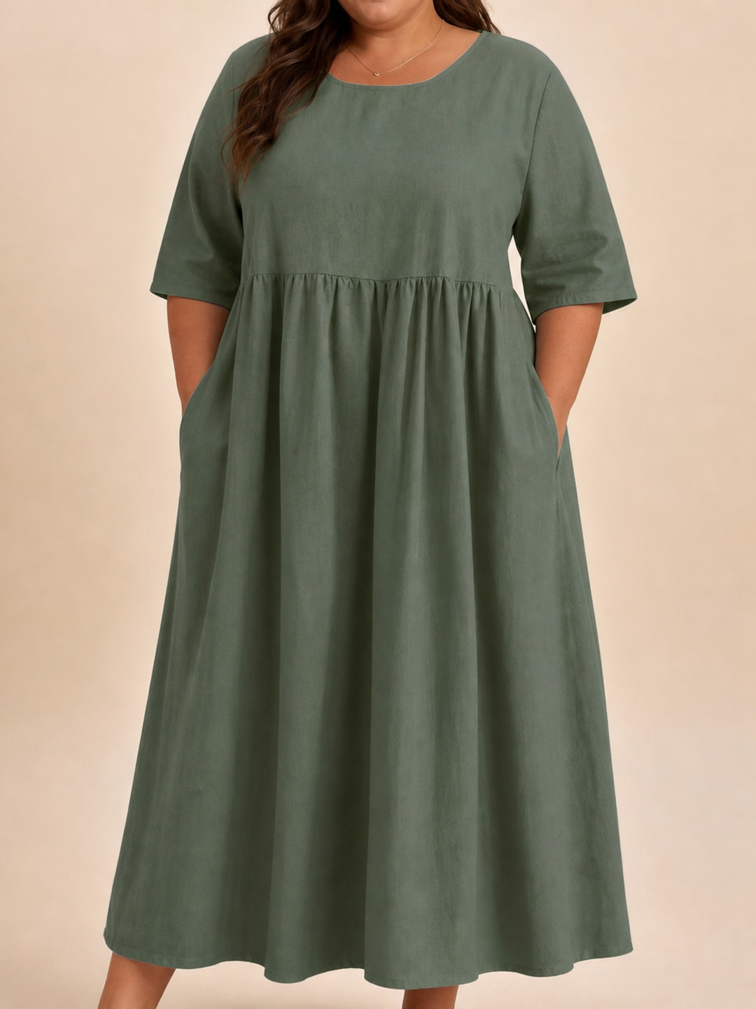 Emily | Klassieke Midi Mouwen Jurk