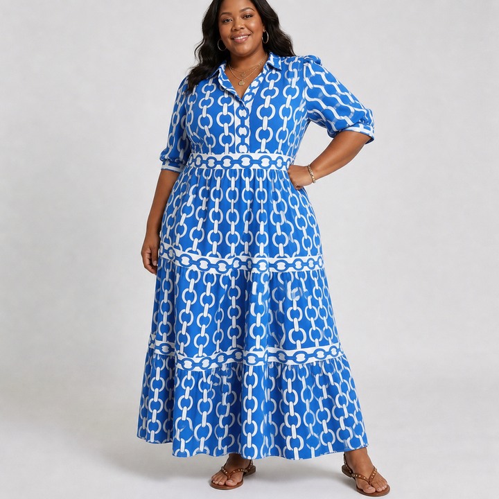 HAZEL | Midi-jurk met kettinglink