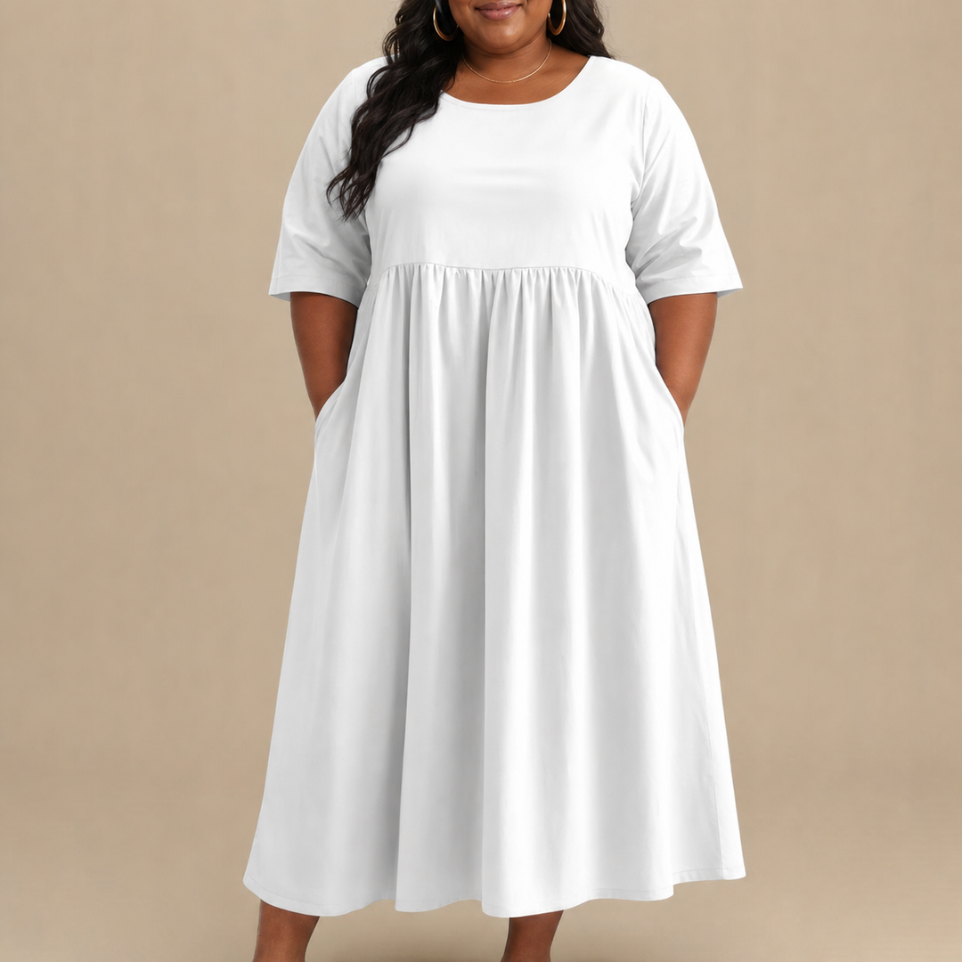 Emily | Klassieke Midi Mouwen Jurk
