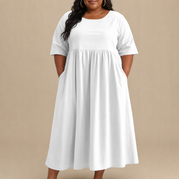 Emily | Klassieke Midi Mouwen Jurk