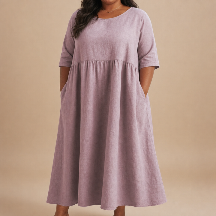 Emily | Klassieke Midi Mouwen Jurk