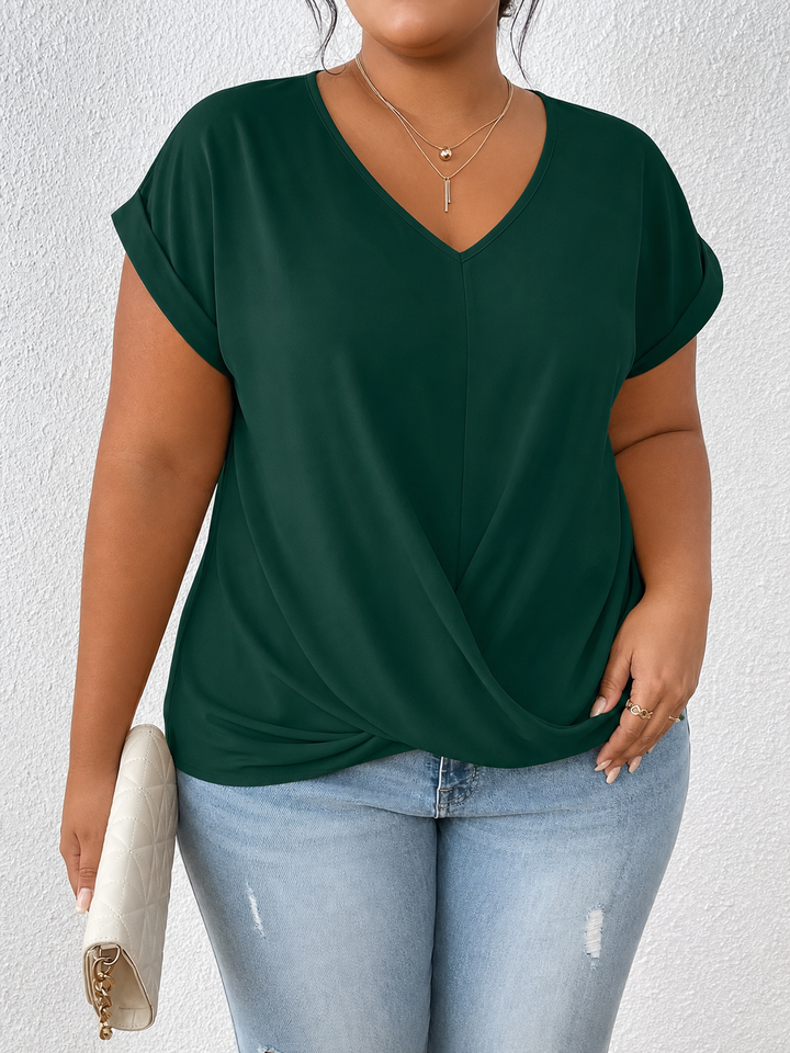 BELLA | Classic Twist Detail V-Hals Top