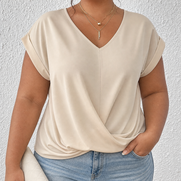BELLA | Classic Twist Detail V-Hals Top