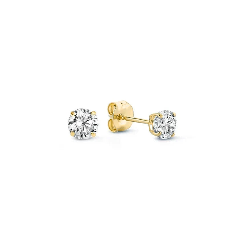 Solveig de Lune Steen Stud Oorbellen | Goud