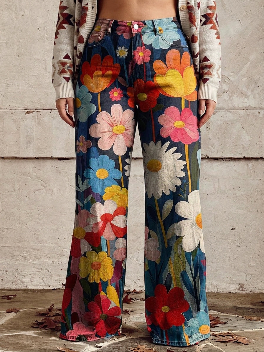 Orla - Bloemrijke Wijde Broek