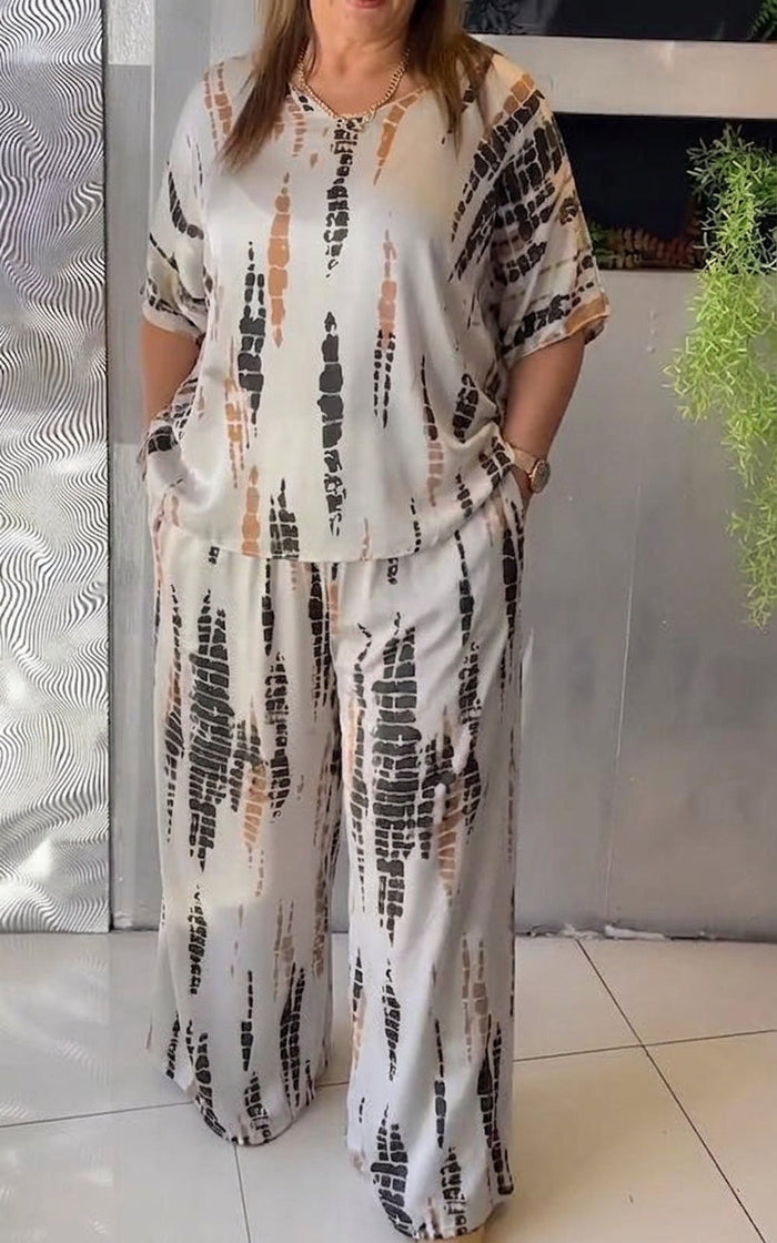Freya – Co-ord Set Gedrukt Twee-Delig