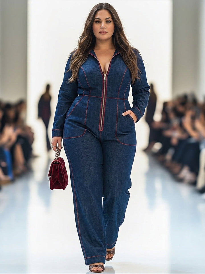 Rosa - Casual Wijde Pijpen Jumpsuit