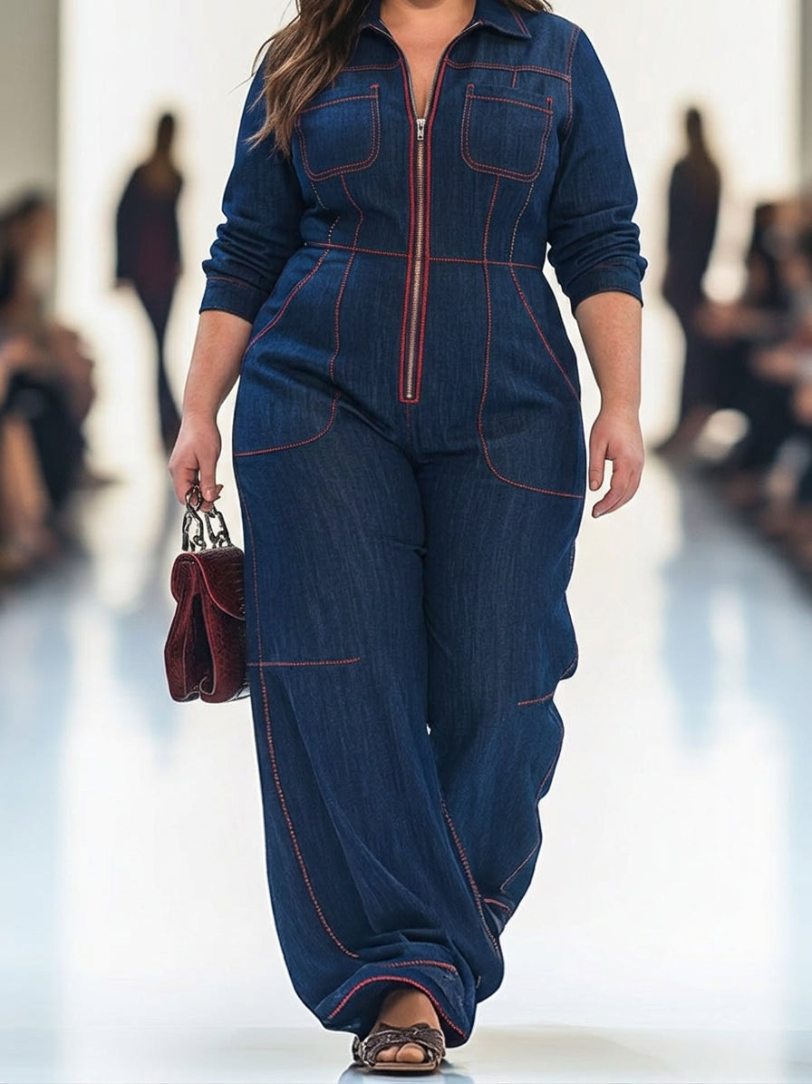 Rosa - Casual Wijde Pijpen Jumpsuit