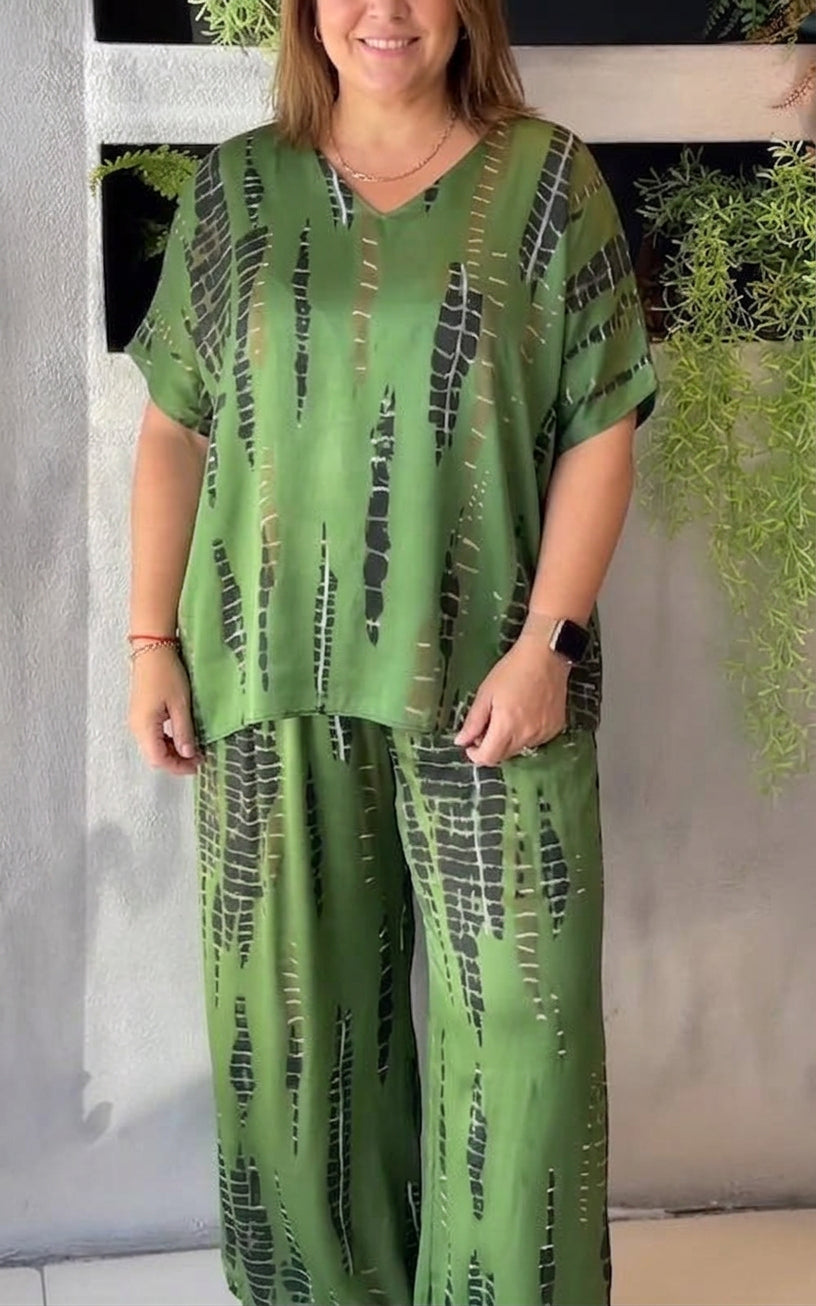 Freya – Co-ord Set Gedrukt Twee-Delig