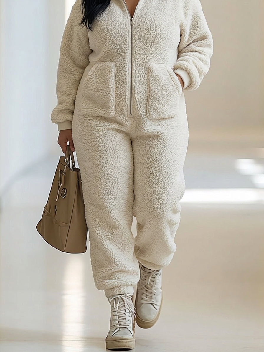 Jolie - Vintage Polaire Fleece Jumpsuit