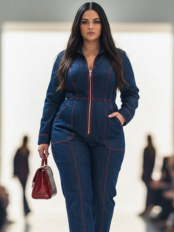 Rosa - Casual Wijde Pijpen Jumpsuit