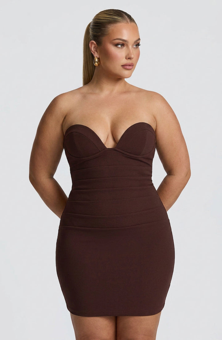 Loredana Maxi Jurk - Pruimenbruin