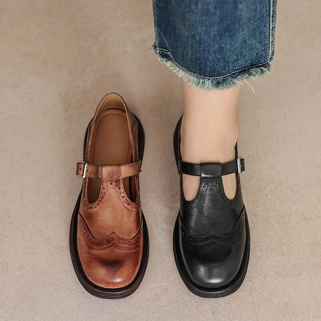 Odette | Leren Mary Janes