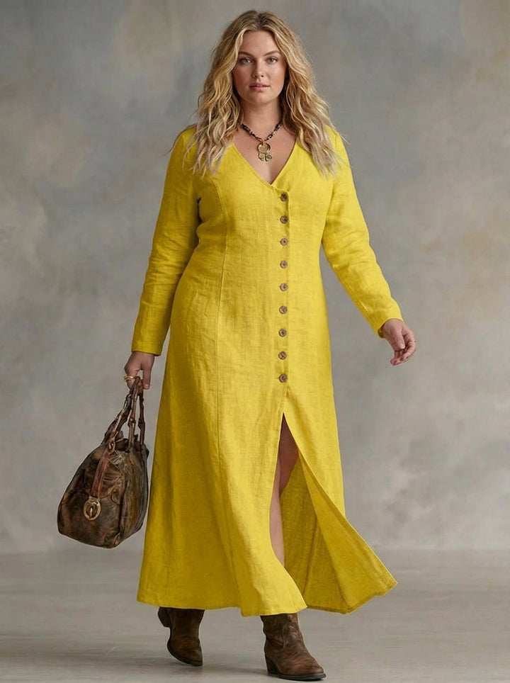 Calla | Knopen Maxi Jurk