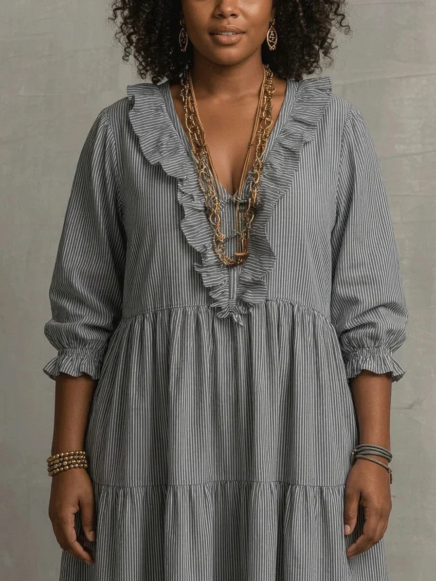 Soraya | Boho Lange Mouwen Maxi Jurk