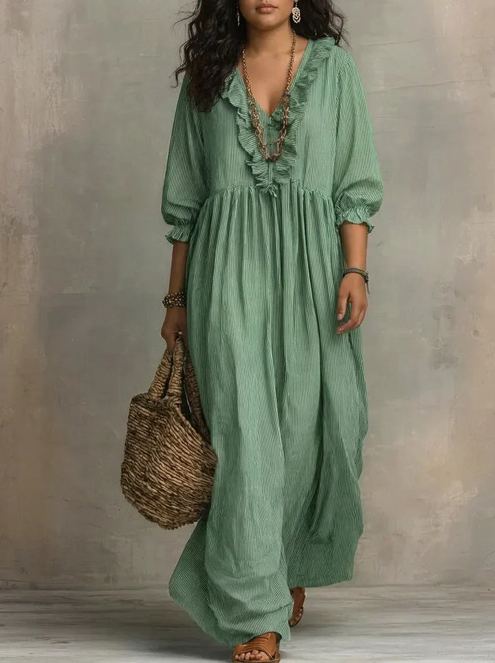 Soraya | Boho Lange Mouwen Maxi Jurk