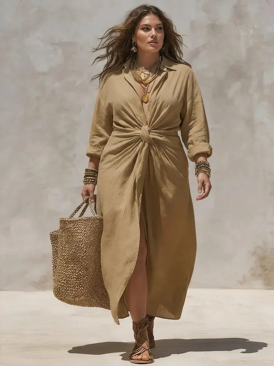 Saskia | Knoop Maxi Jurk