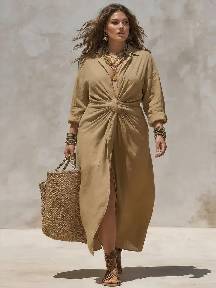 Saskia | Knoop Maxi Jurk