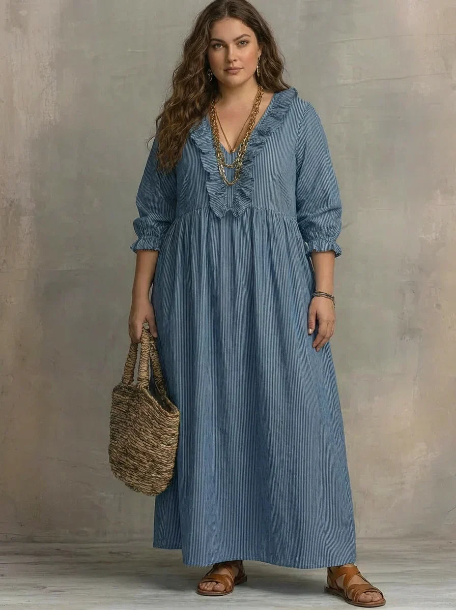 Soraya | Boho Lange Mouwen Maxi Jurk