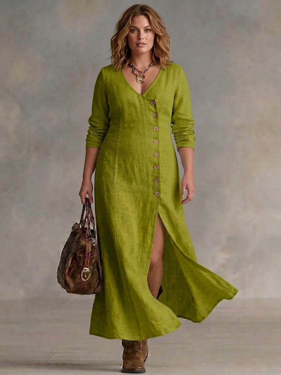 Calla | Knopen Maxi Jurk