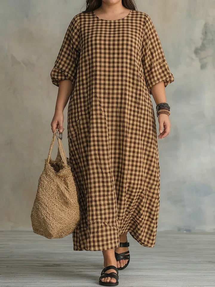 Bellamy | Ruit Maxi Jurk