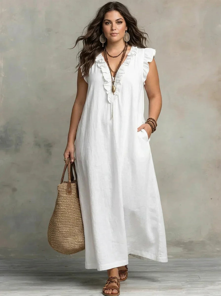 Esmé | Boho Ruffle Maxi Jurk