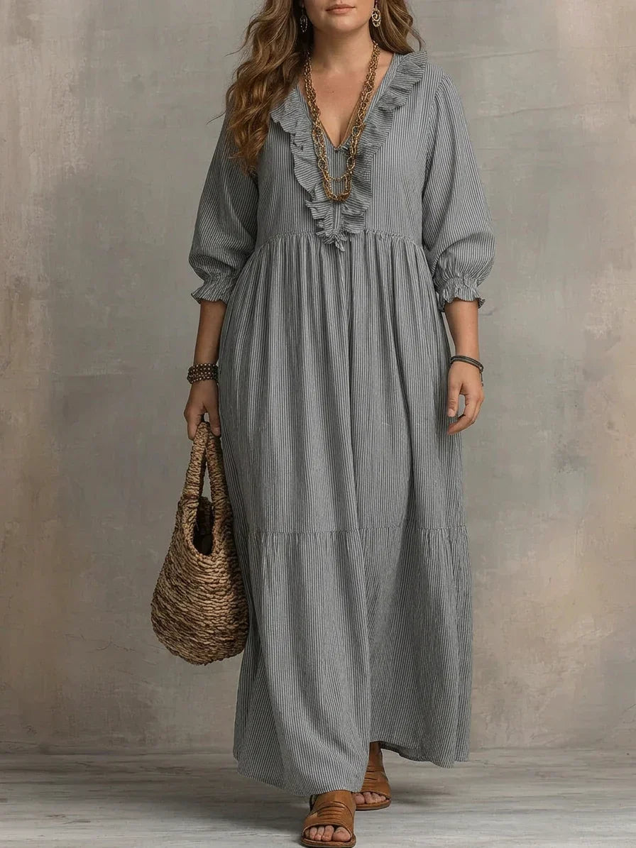 Soraya | Boho Lange Mouwen Maxi Jurk