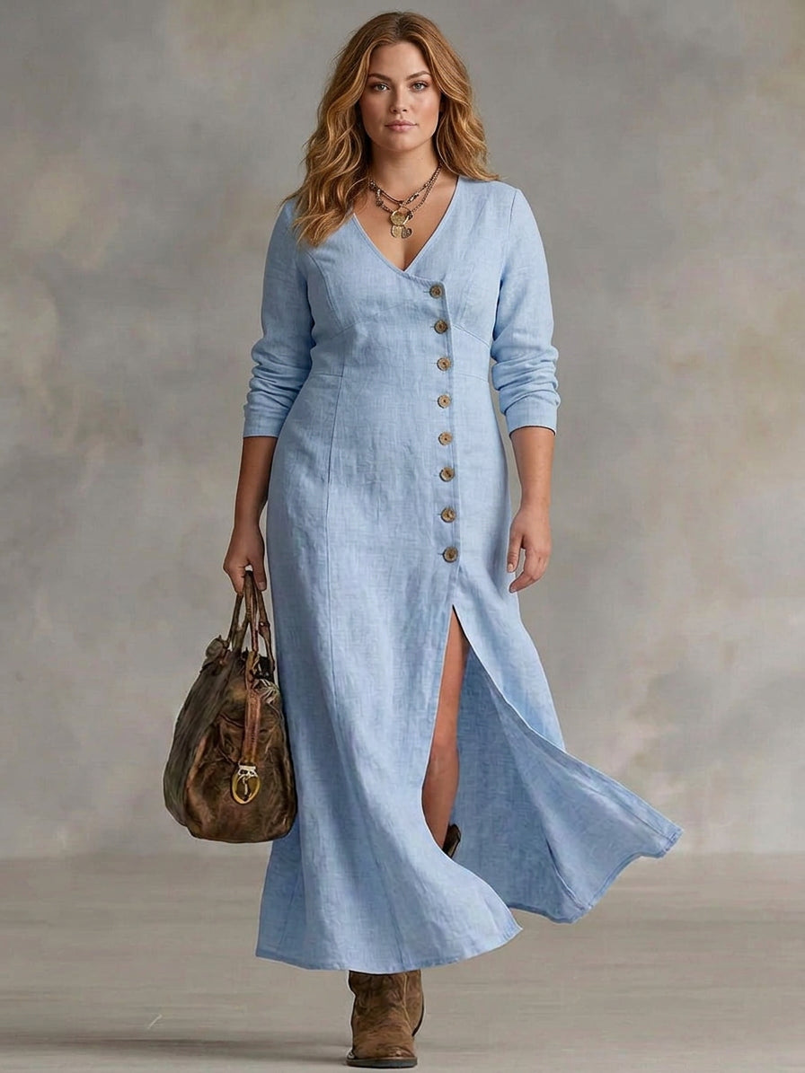 Calla | Knopen Maxi Jurk