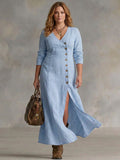 Calla | Knopen Maxi Jurk