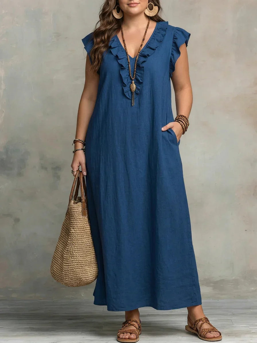 Esmé | Boho Ruffle Maxi Jurk