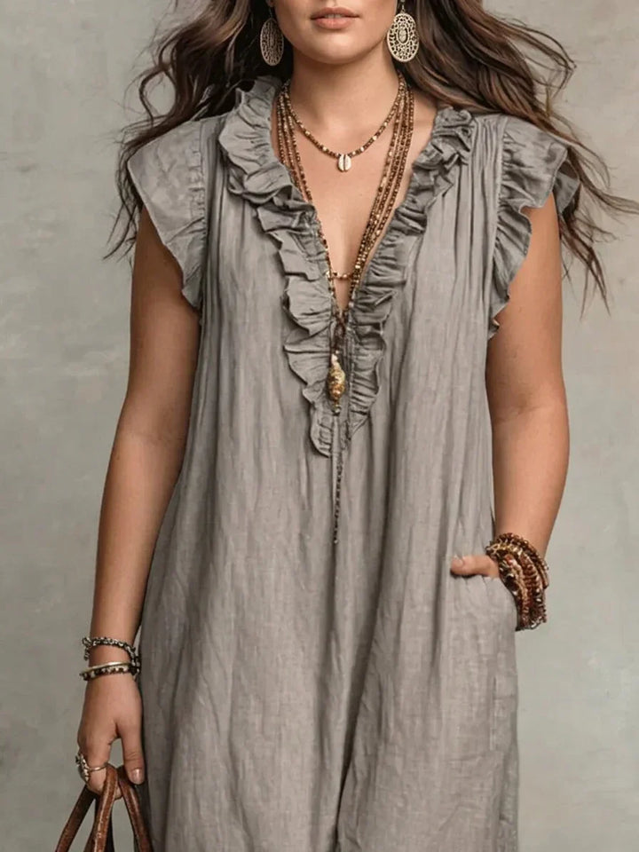 Esmé | Boho Ruffle Maxi Jurk