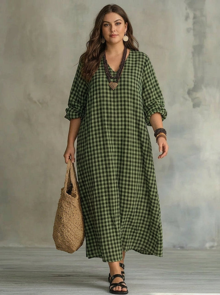 Bellamy | Ruit Maxi Jurk