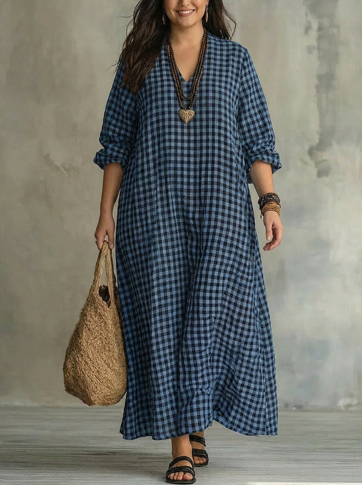 Bellamy | Ruit Maxi Jurk
