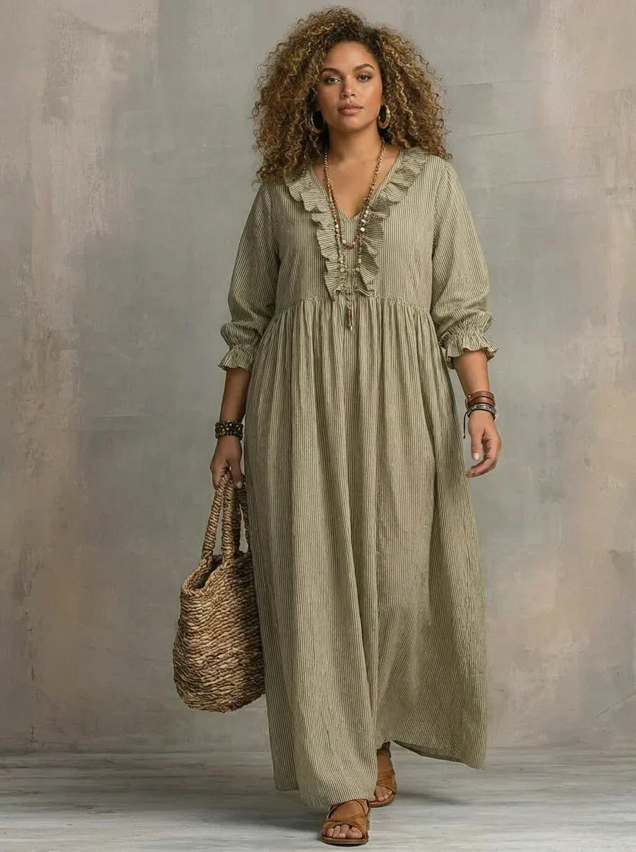 Soraya | Boho Lange Mouwen Maxi Jurk