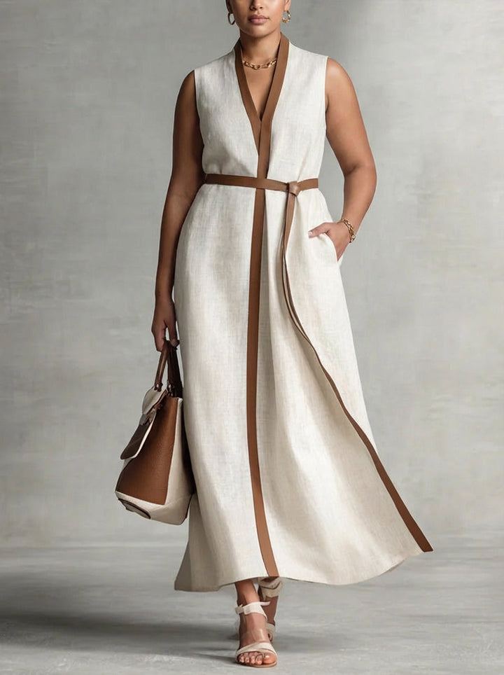 Hazel | Mouwloze Maxi Jurk