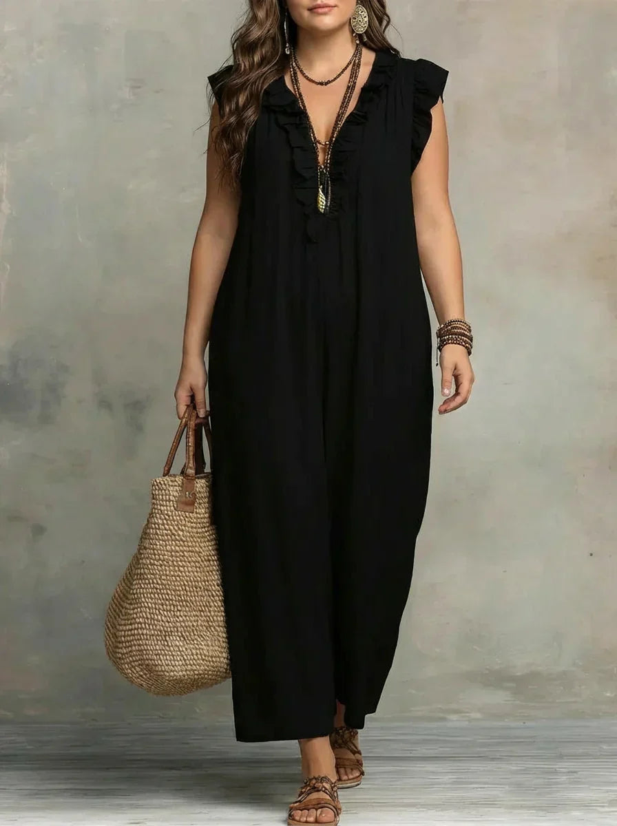 Esmé | Boho Ruffle Maxi Jurk
