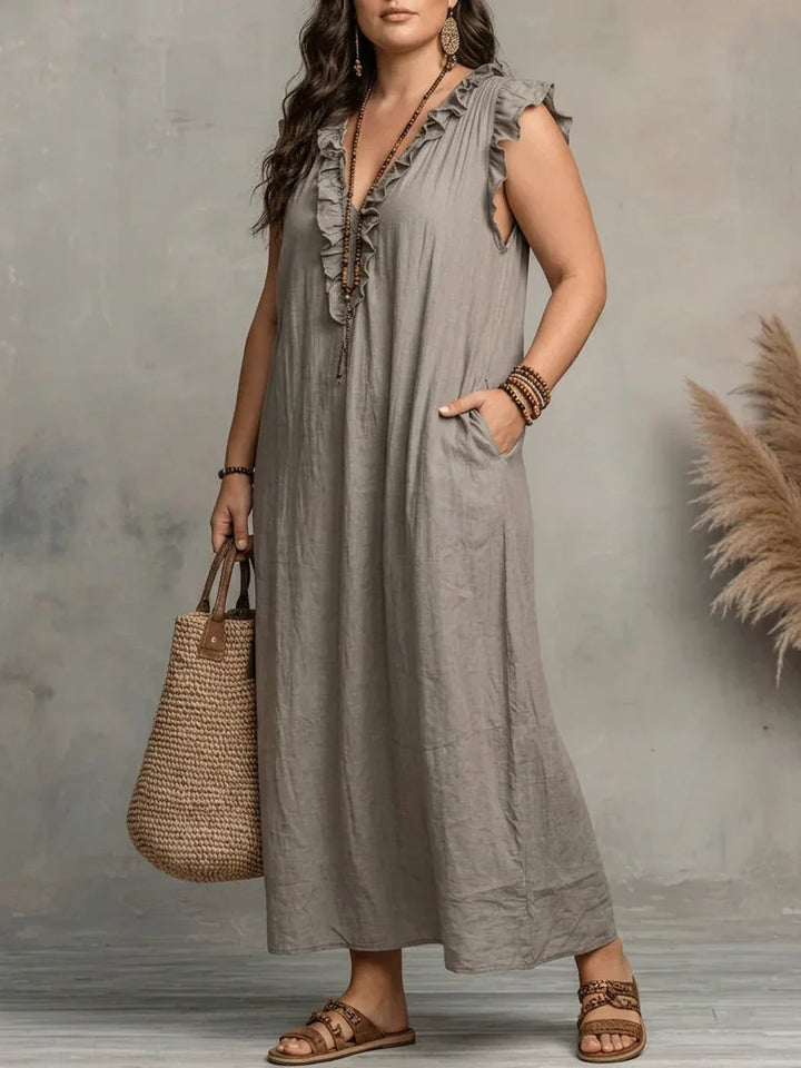 Esmé | Boho Ruffle Maxi Jurk